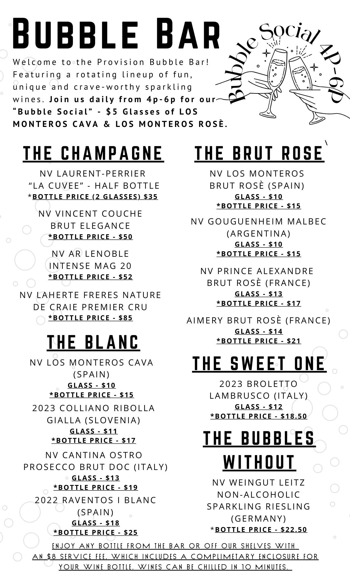Wine Bar Menu | Provision Fairhope